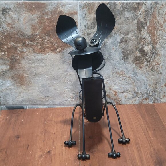 Metal Dog Wine Bottle Holder Floppy Eared Wagging Tail Decorative Puppy - Picture 4 of 12